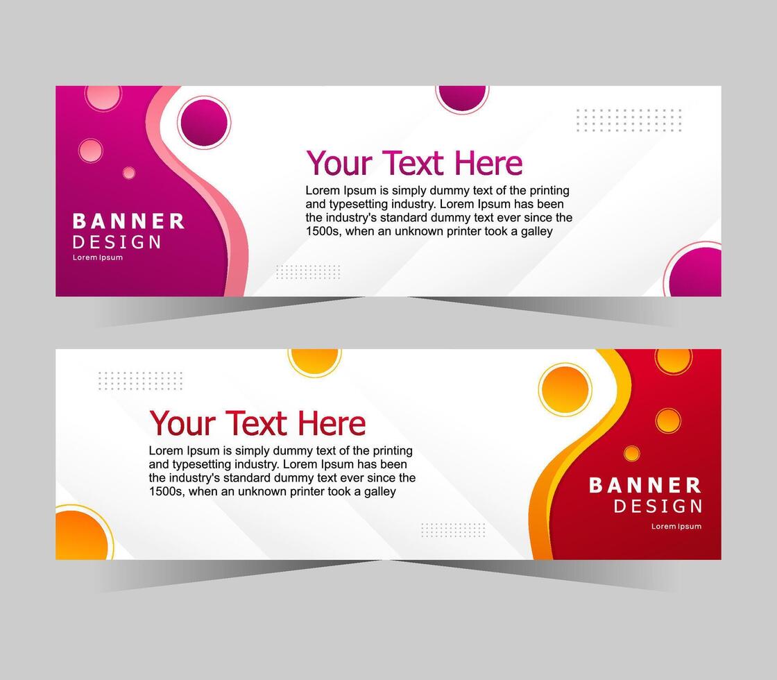 abstract web banner template vector