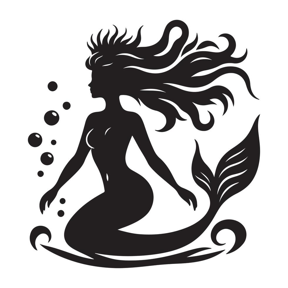 Ethereal Sea Goddess The Allure of the Mythical Mermaid vector