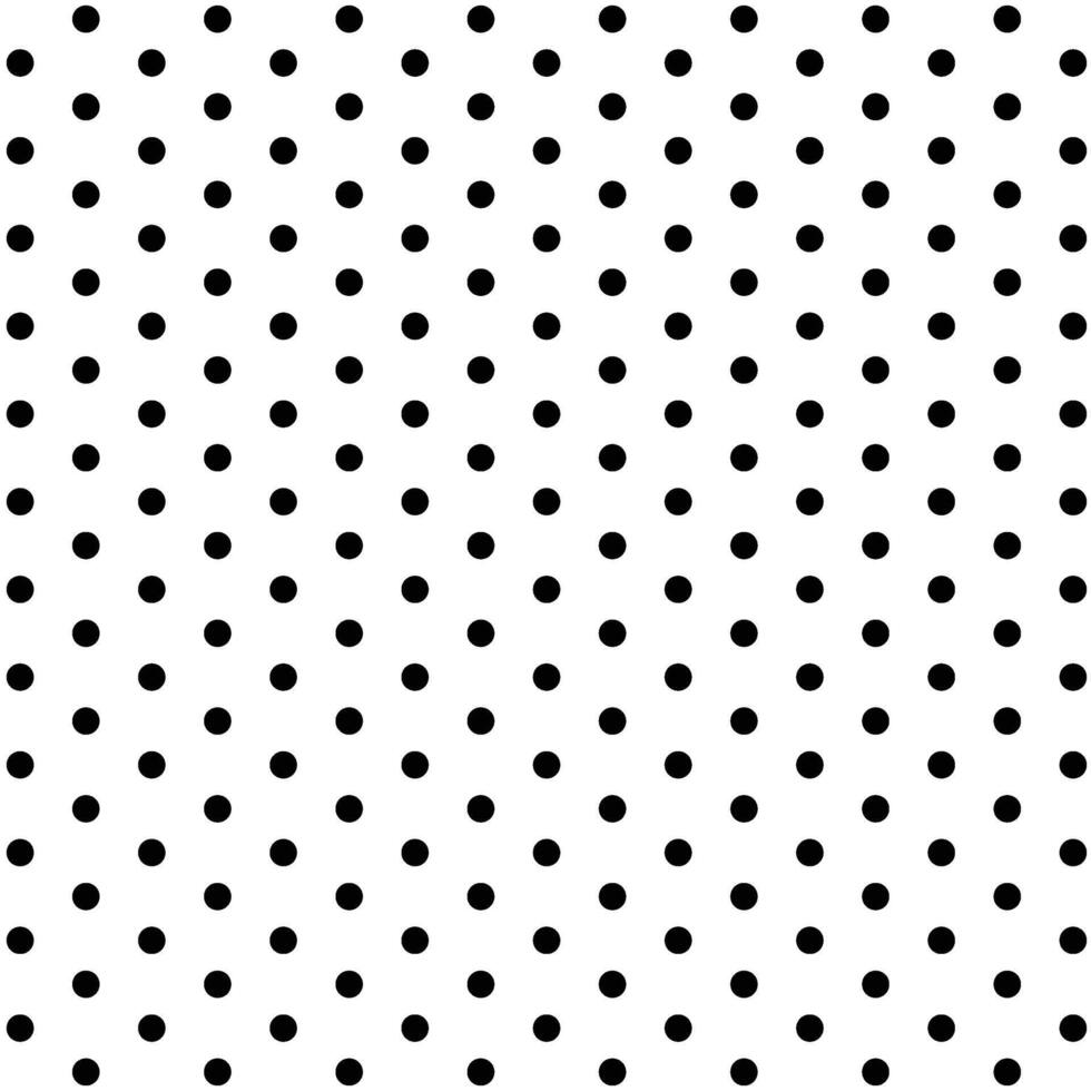 Classic Black and White Polka Dot Pattern Design- vector