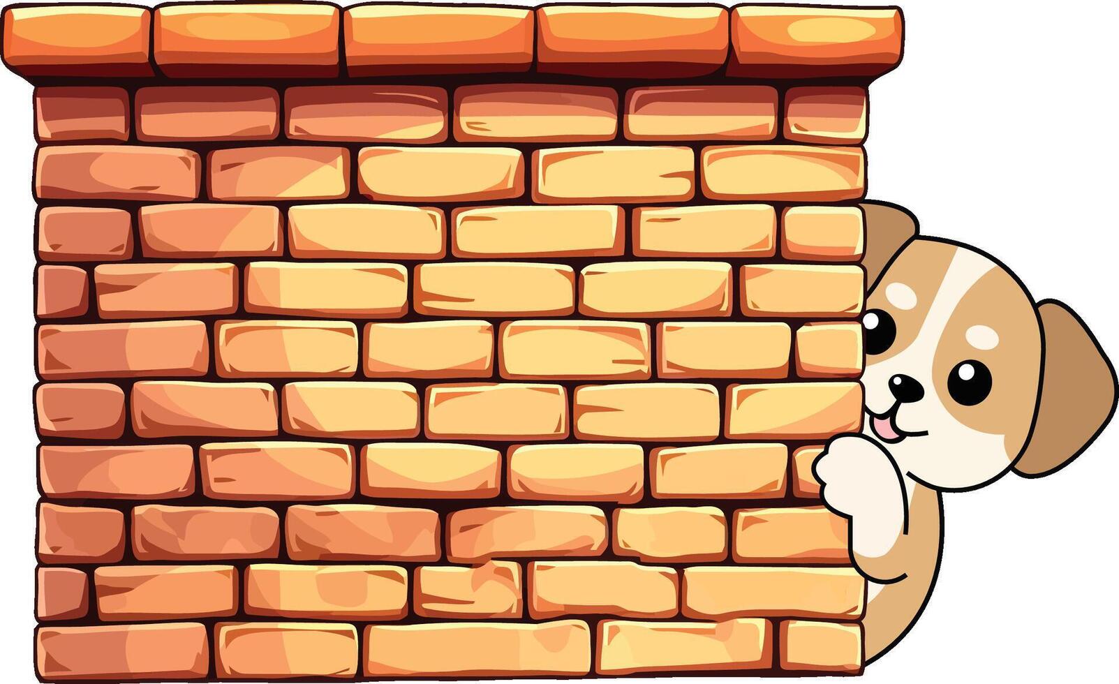 Dog Peeking Cartoon vector