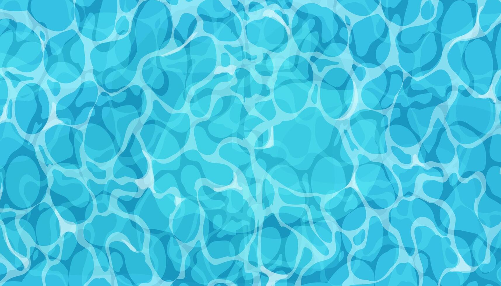 Water ripple surface pool or ocean water with glares sunlight reflections, game texture top view. Beach sea clean and deep water. vector