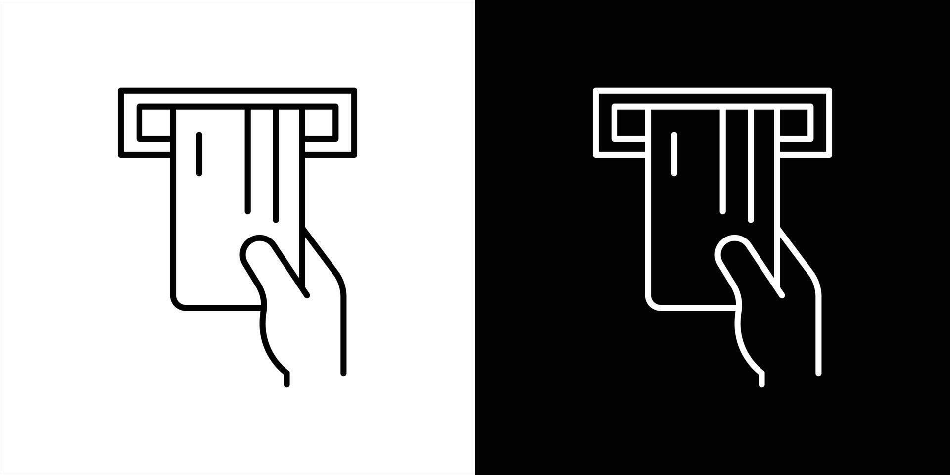 credit card icon. contain atm, withdraw icon symbol sign vector