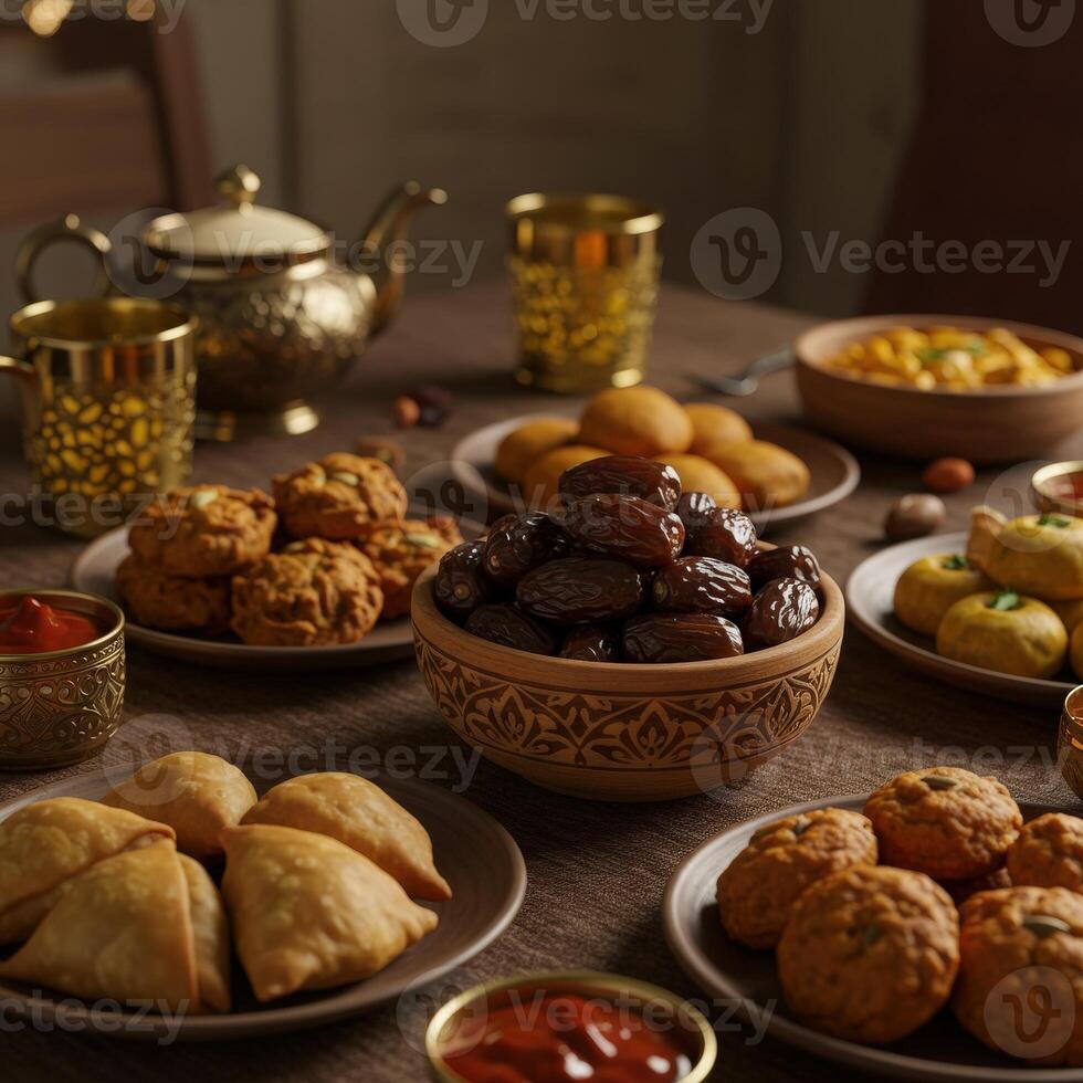 A table with many different types of food photo