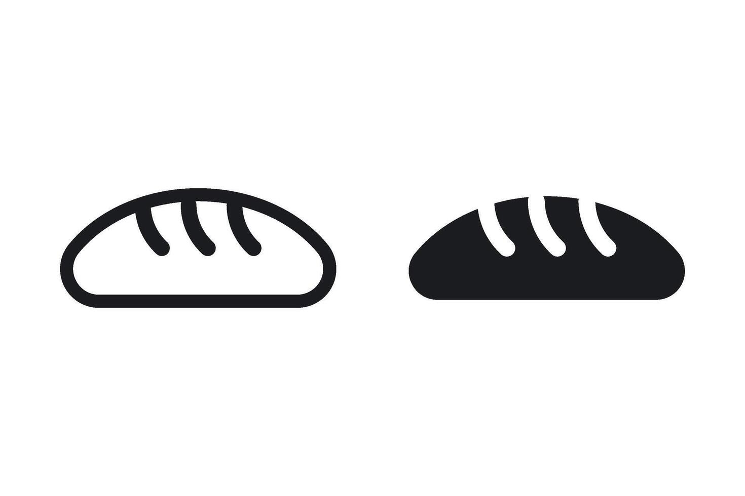 Bread icon. bread loaf sign. for mobile concept and web design. illustration on white background vector