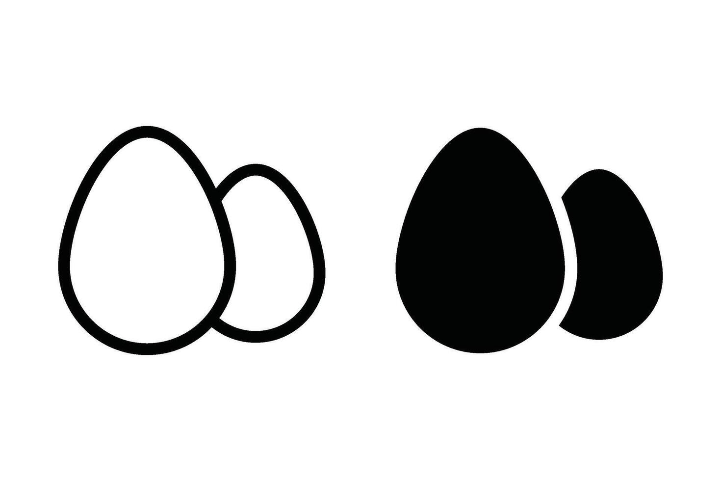 Egg icons set. for mobile concept and web design on white background vector
