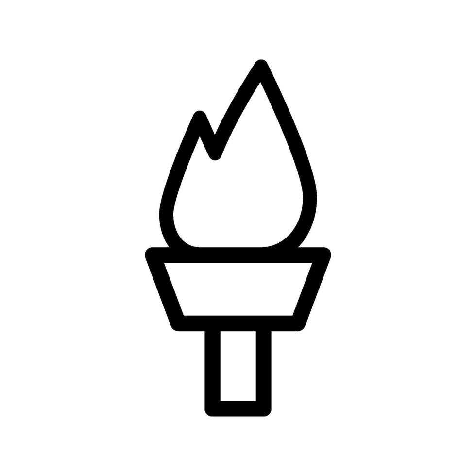 Torch icon. sign for mobile concept and web design. illustration vector