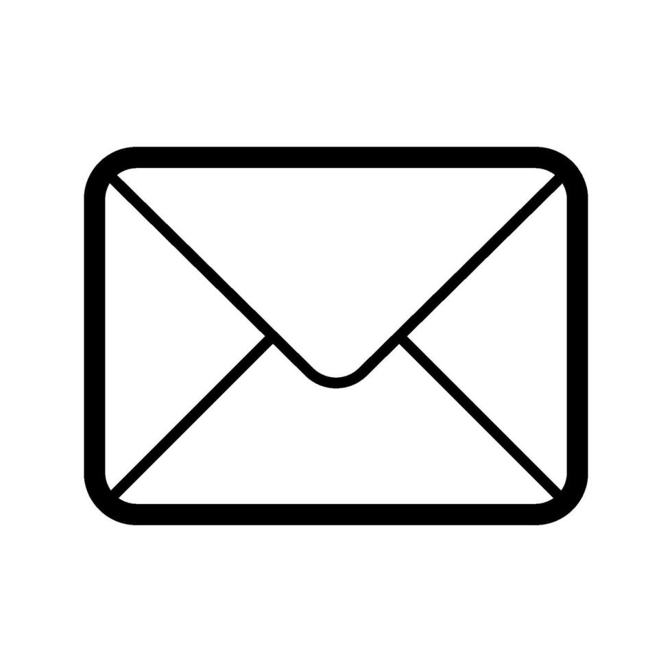 Envelope mail icon set. newsletter web buttons. close email letter outline symbol vector