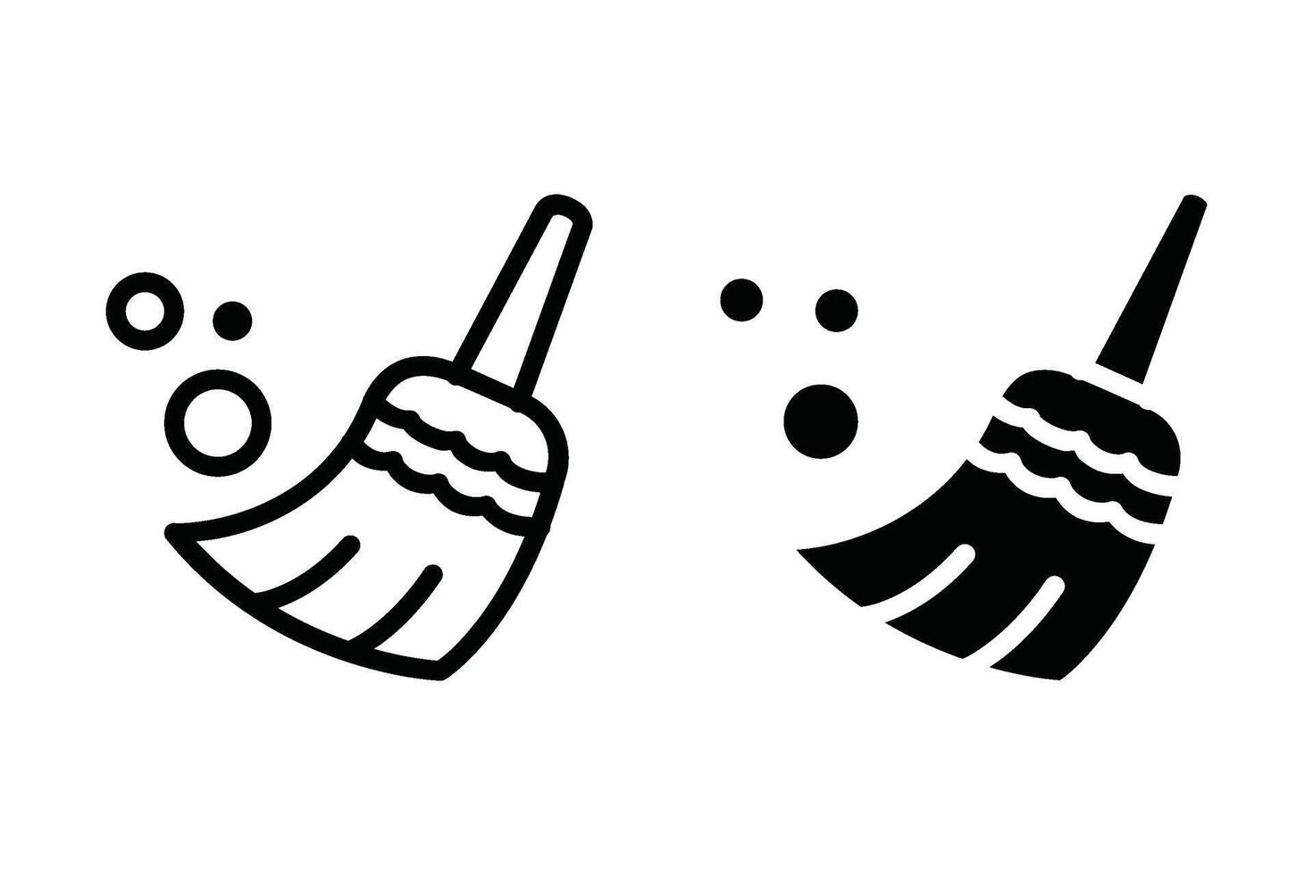 Broom Icon for mobile concept and web design. illustration vector