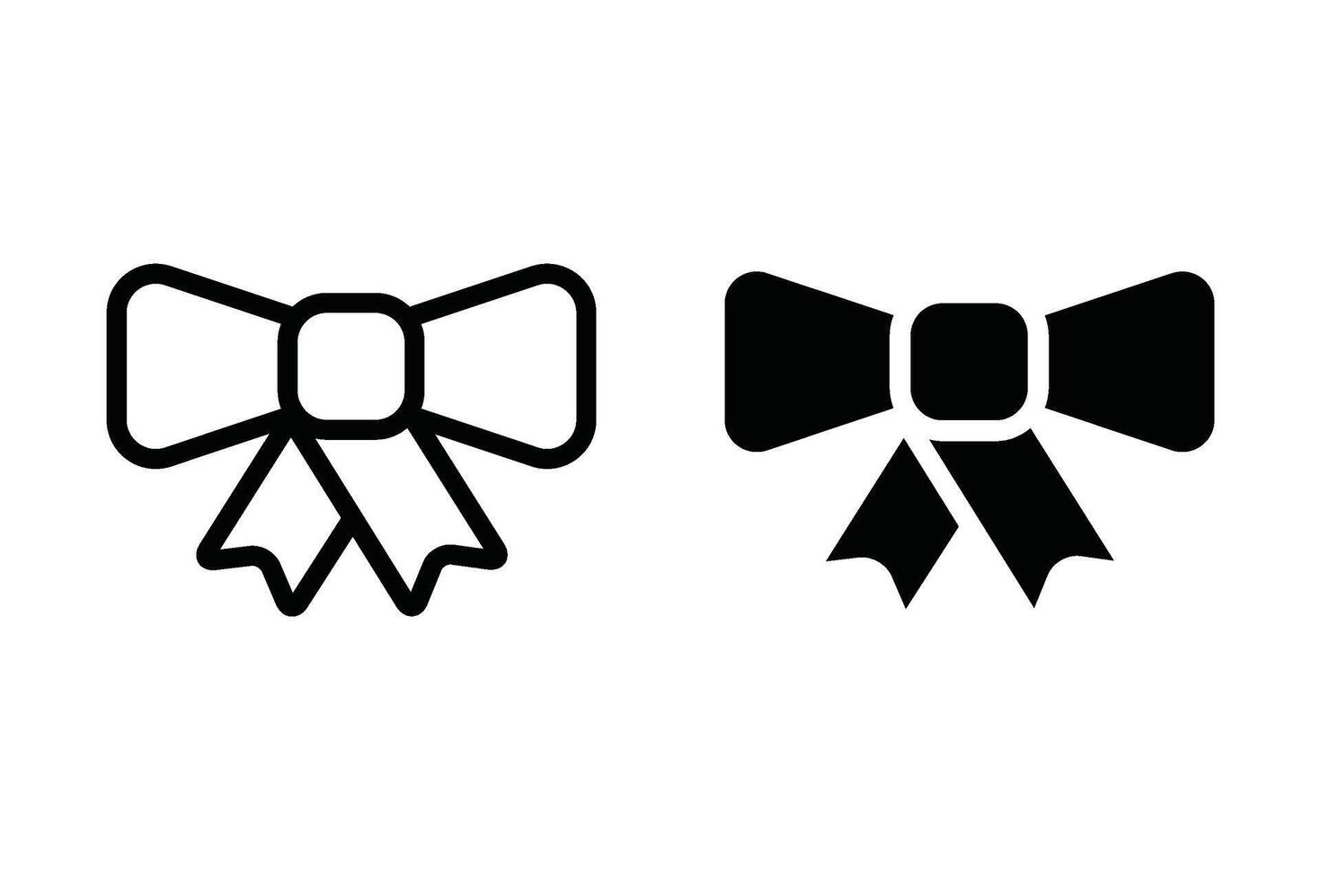 Bow icon set. ribbon Symbol Bow tie sign. for mobile concept and web design. illustration on white background vector