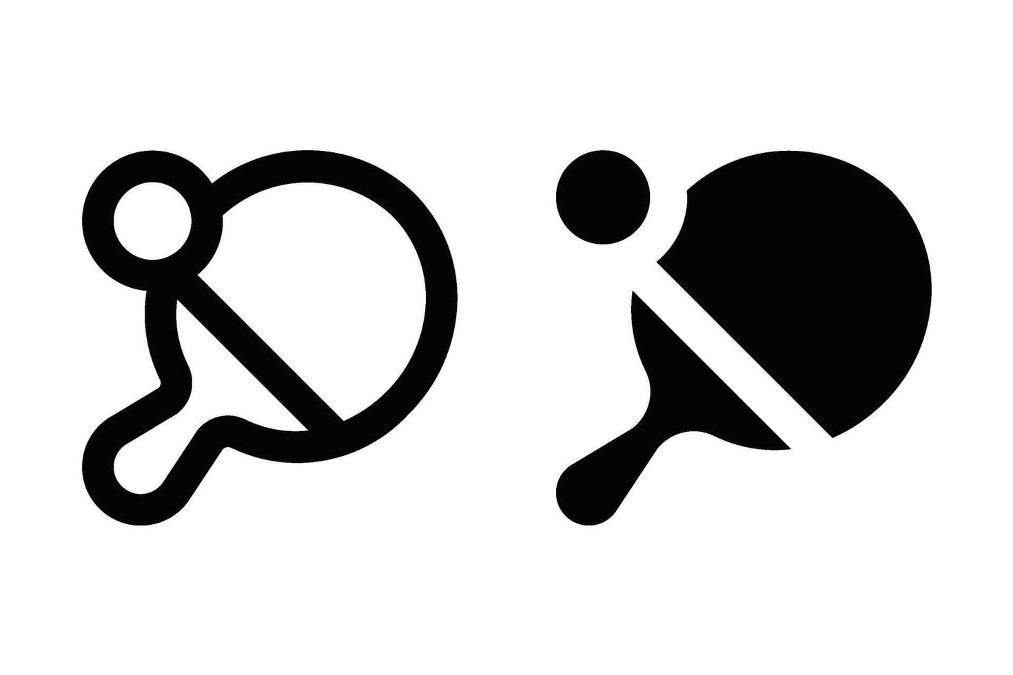 Ping pong icon set. Table tennis racket Symbol. Table tennis sign. for mobile concept and web design. illustration on white background vector