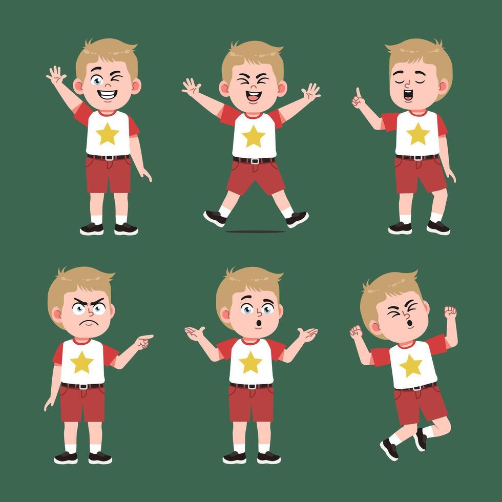 Boy with Blond Hair Cartoon vector