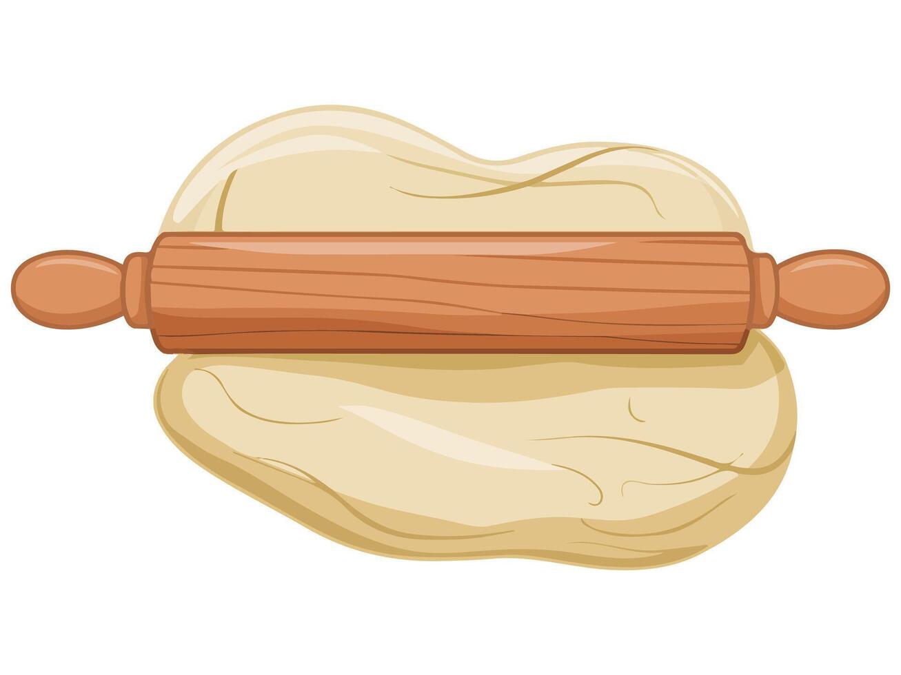 Chalkboard Style Dough with Rolling Pin Illustration vector