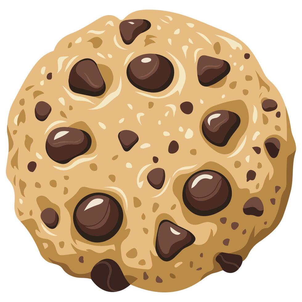 Cookies with Crumbs Icon Cartoon Illustration on White Background vector