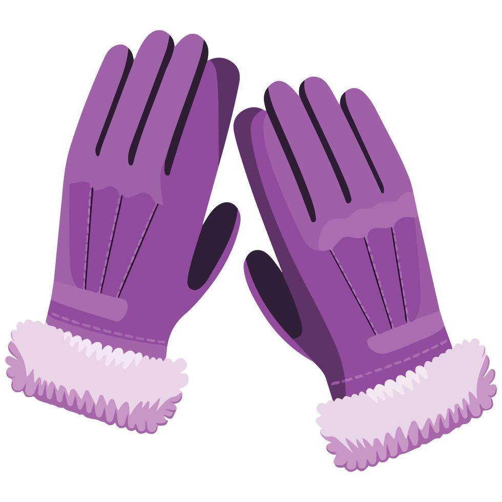 Cartoon Glove Icon Illustration on White Background vector