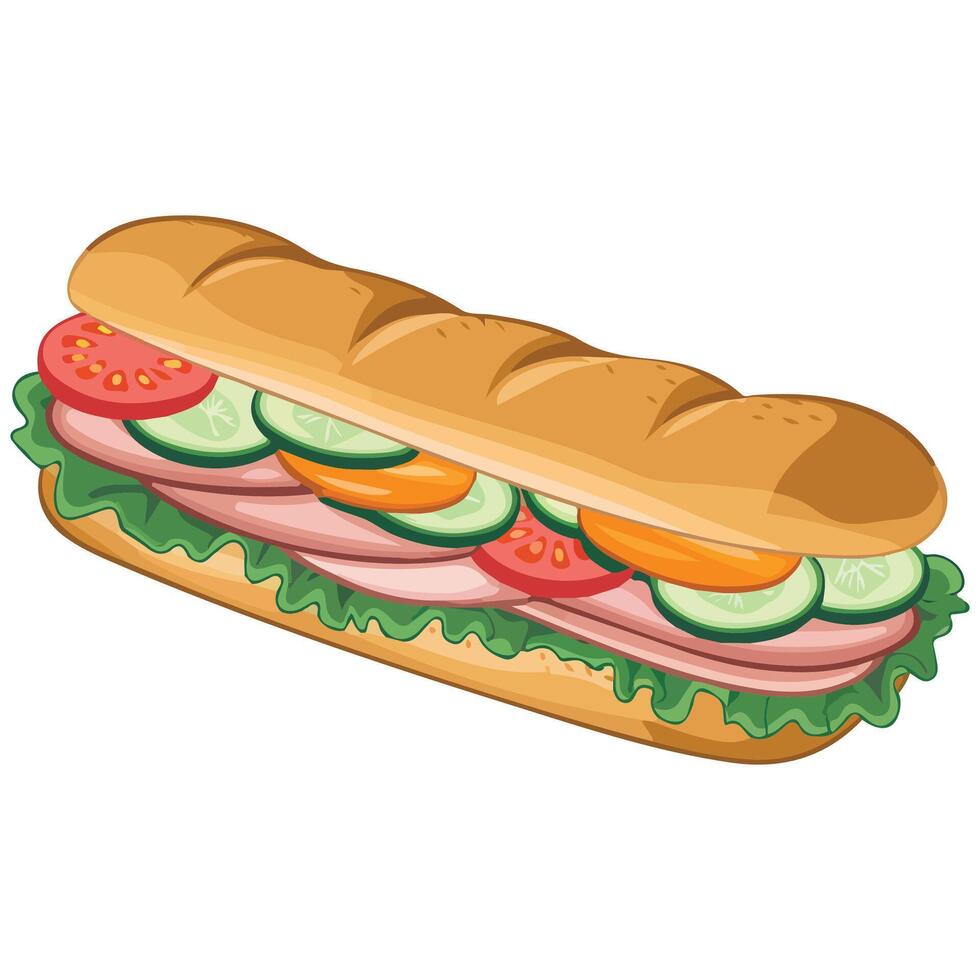 Burger and Hoagie Sign Illustration for Web vector