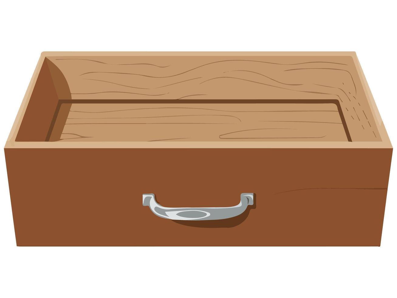 Cartoon Wooden Drawer Icon Illustration vector