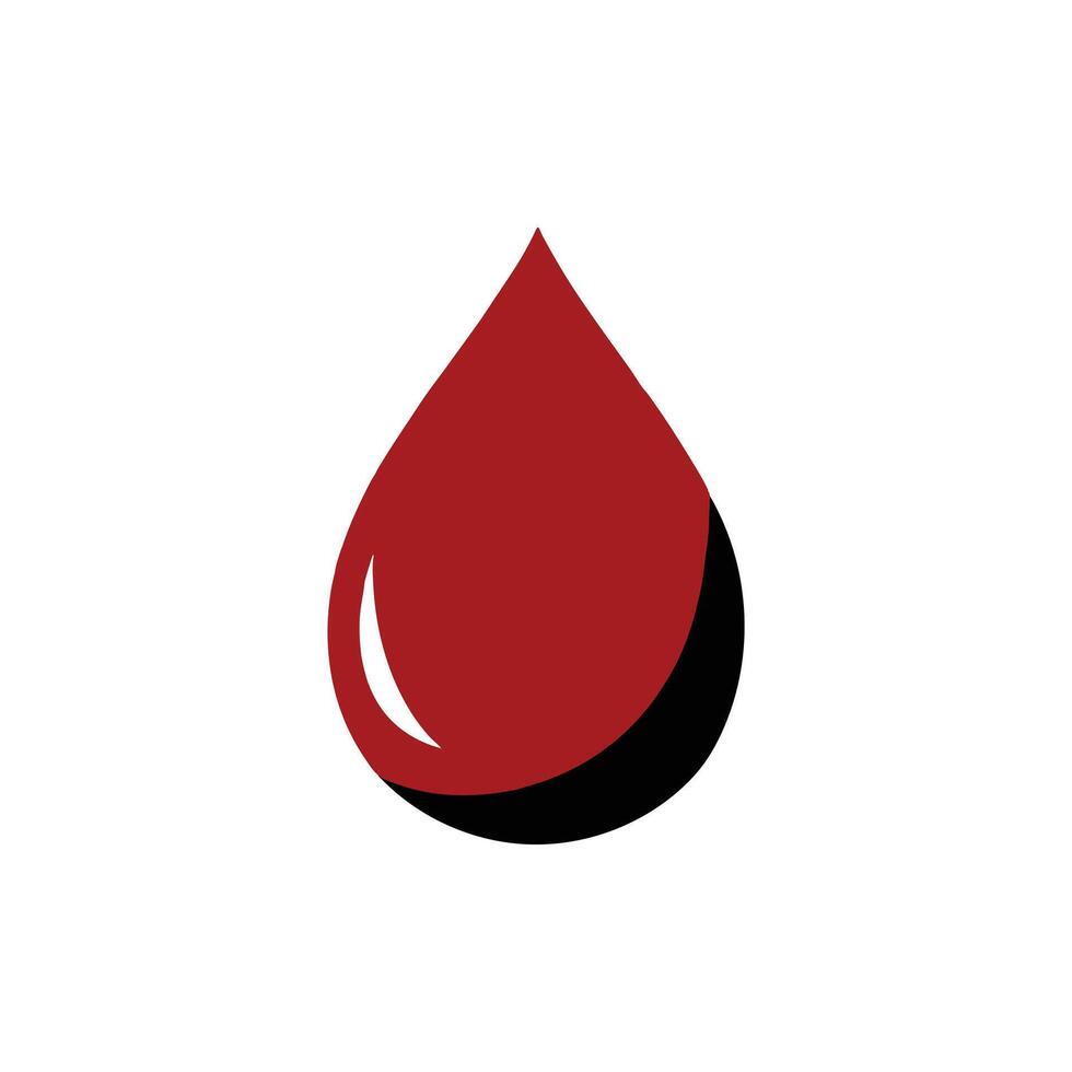 Red Blood Drop Icon vector