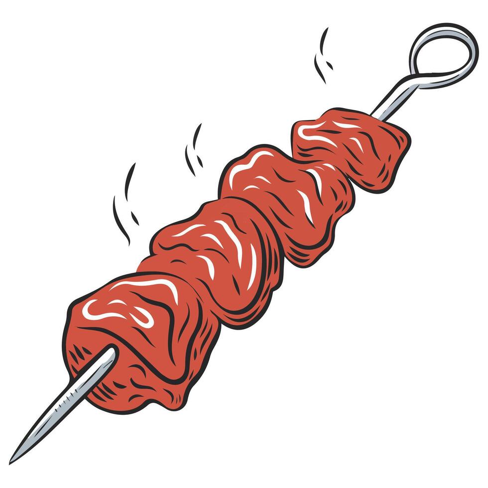 Bitmap Meat and Ham Sign Cooking Icons vector