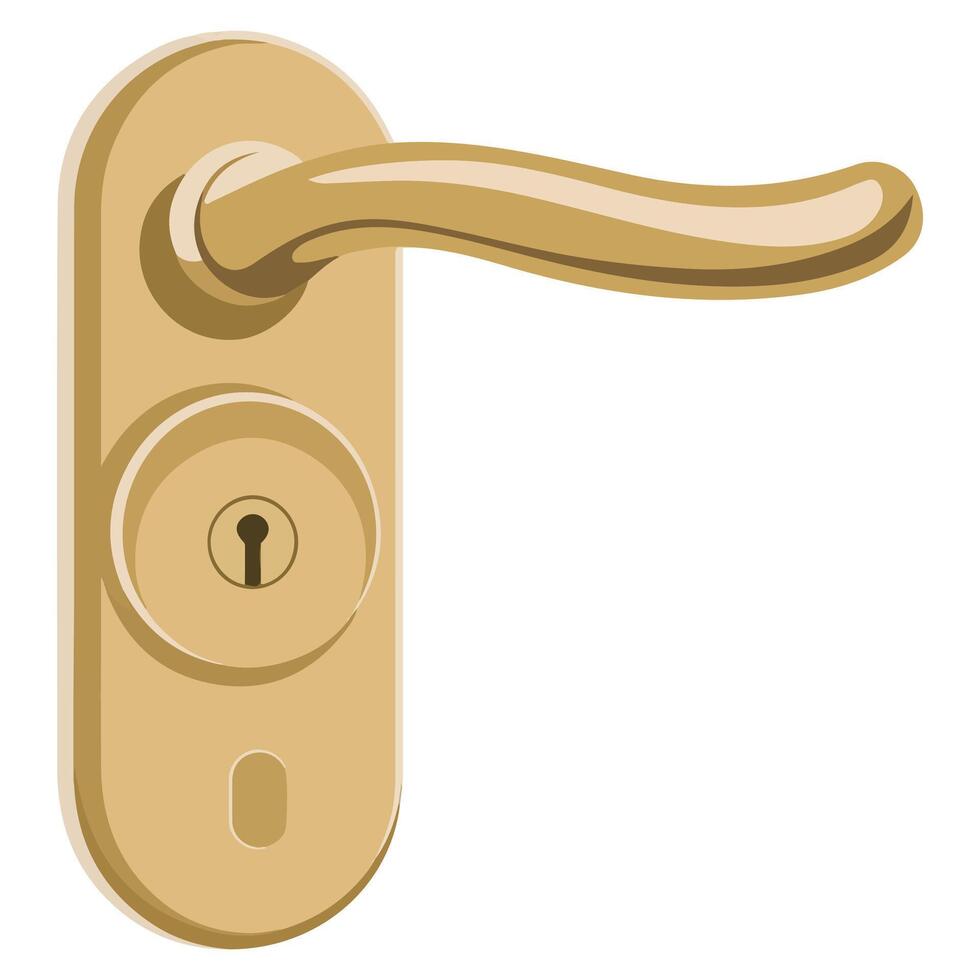 Cartoon Doorknob Icon Isolated on White Background vector