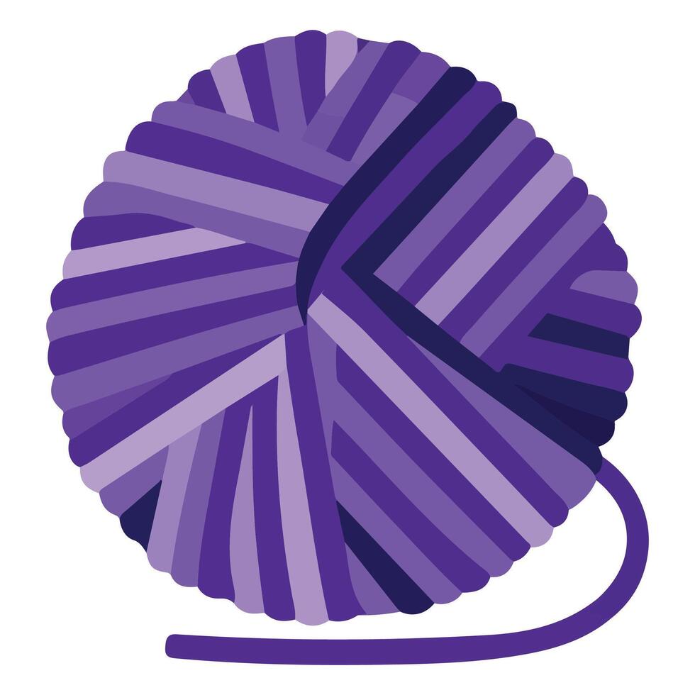 Isolated Ball of Yarn Bundle of Wool vector