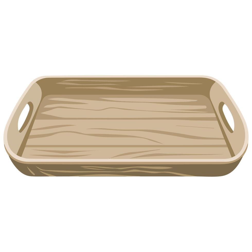 Cartoon Food Tray Icon Illustration of Salver on White Background vector