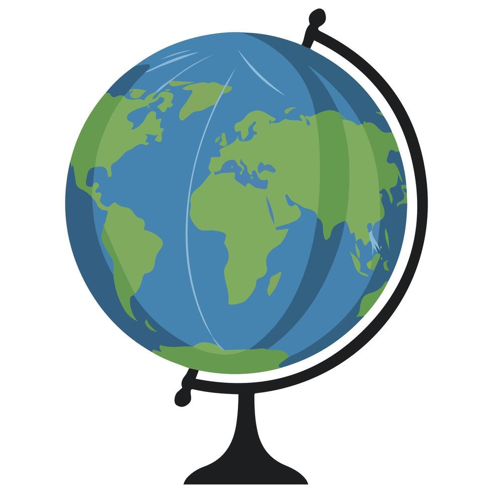 Planet Earth Globe Map of Continents for Education vector