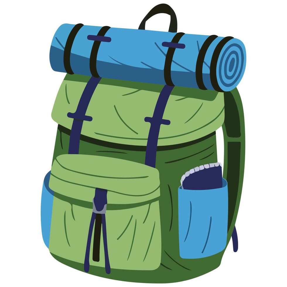 Travel Backpack for Camping Design vector