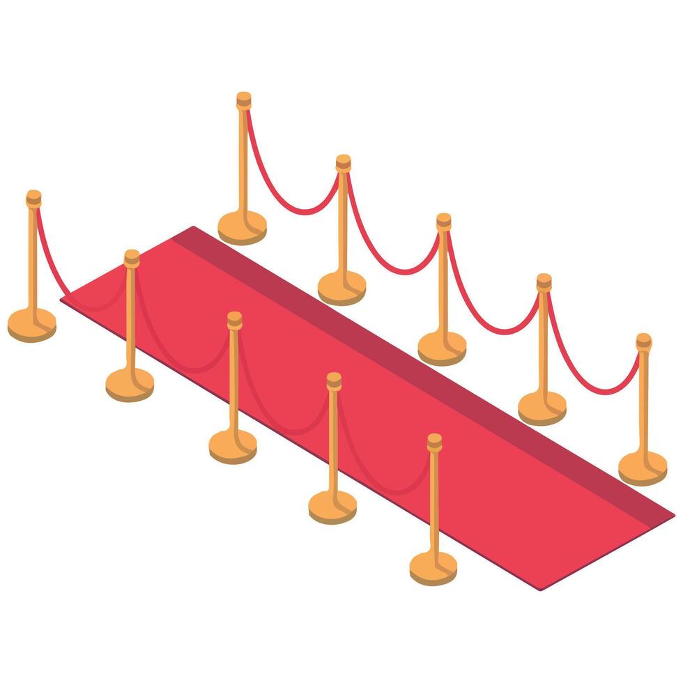 Icon of VIP Red Carpet Barrier vector