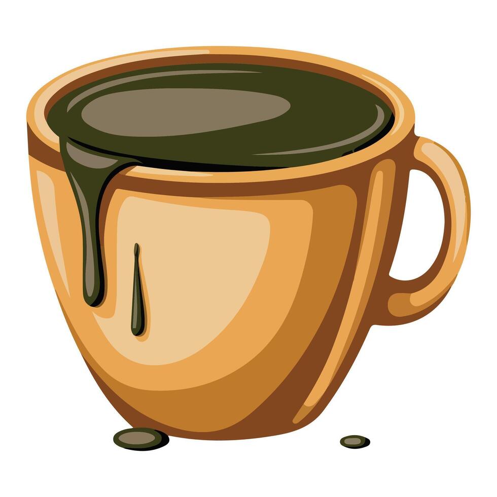 Playful Hot Cocoa Cup Illustration vector