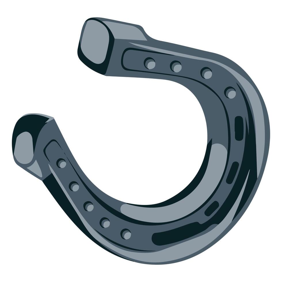Cartoon Horseshoe Design in Wild West Style vector