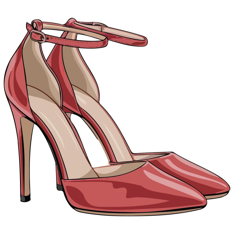 Cartoon High Heel Shoes Icon for Dance vector