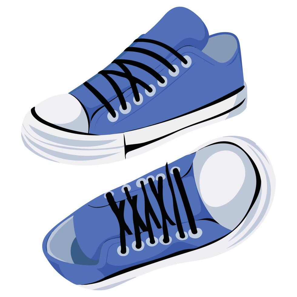 Cartoon Style Converse Sneakers Design vector