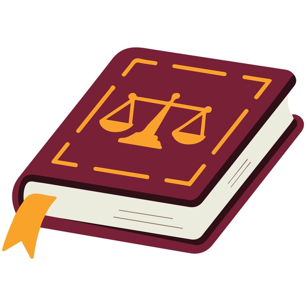 Legal Book with Golden Binding vector