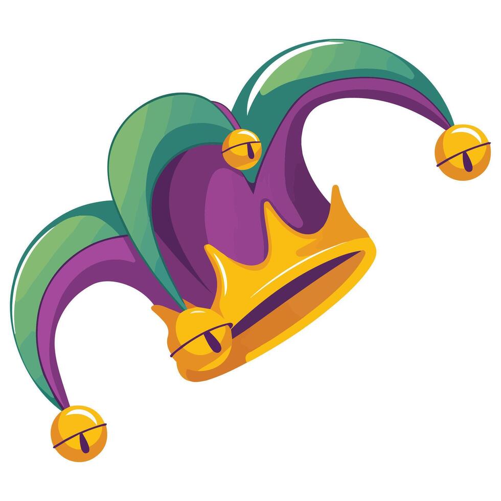 Colorful Jester Hat for April Fools Day vector