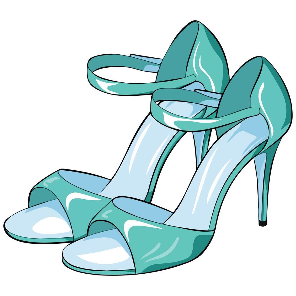 Red High Heel Shoes Icon on White Background vector