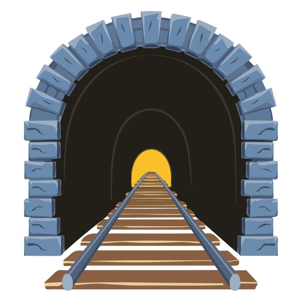 Train Tunnel Design in Style vector