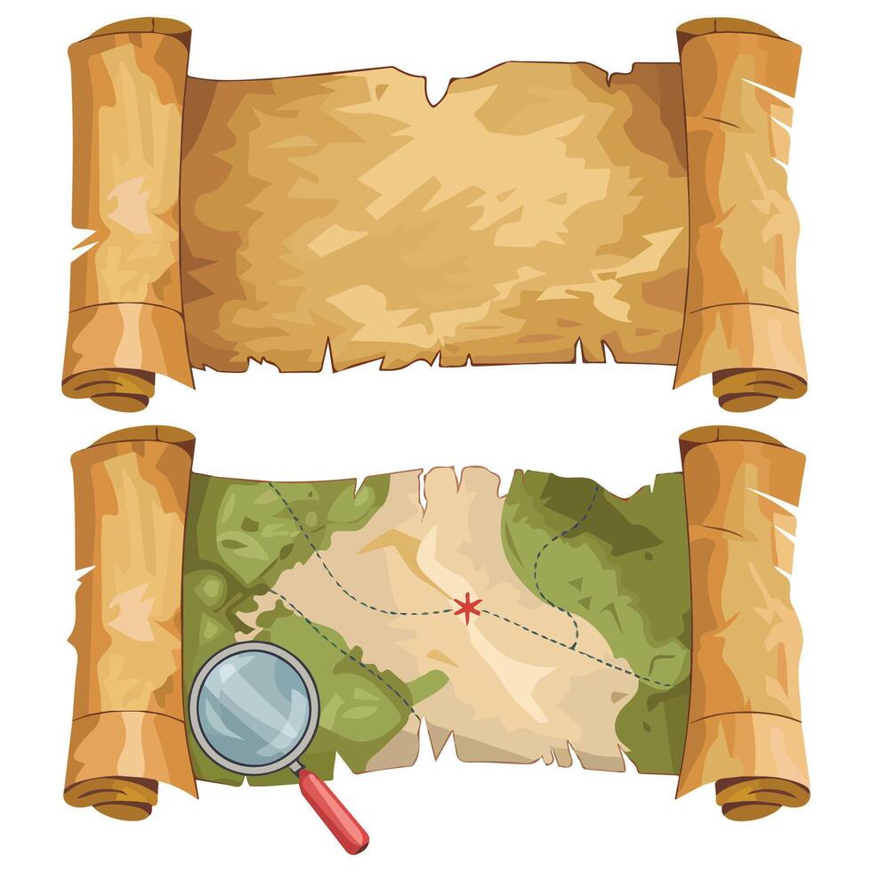 Pirate Map Design Illustration vector