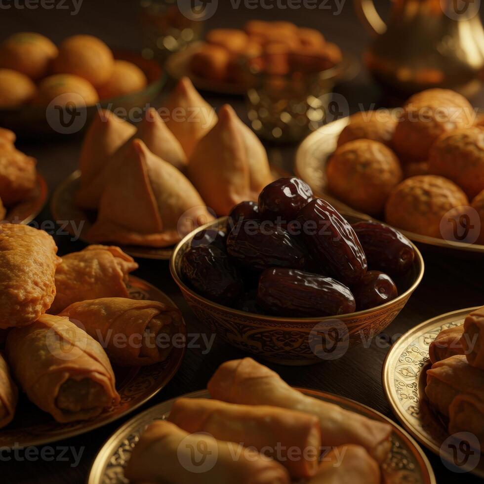 A table with many different types of food photo
