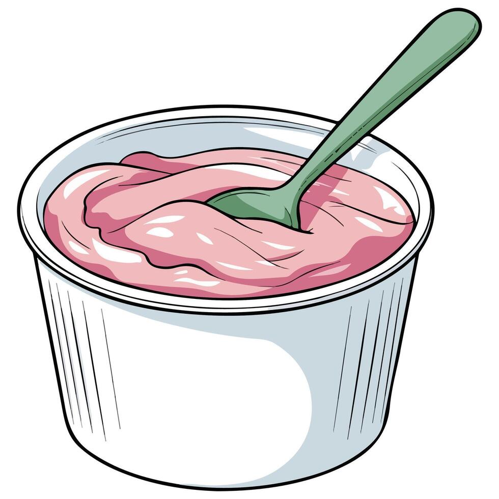 Yogurt cup icon isometric vector