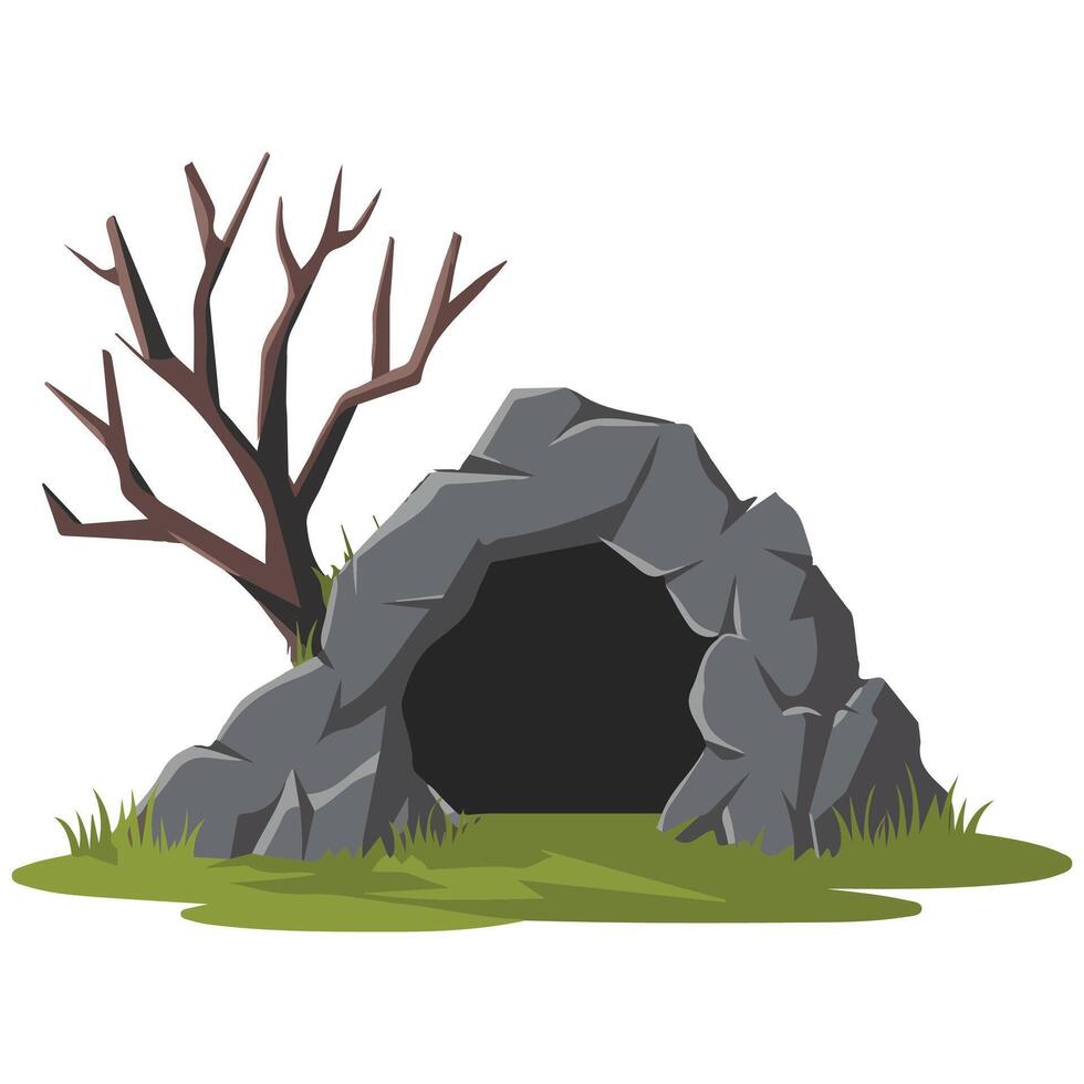 Adventure cave icon illustration vector