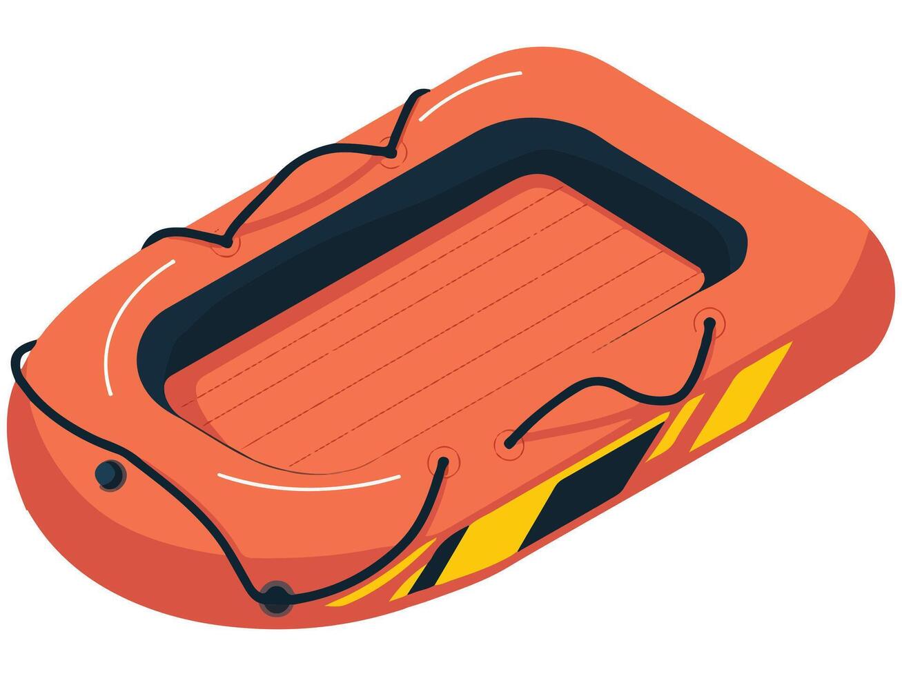Emergency rescue boat icon isometric vector