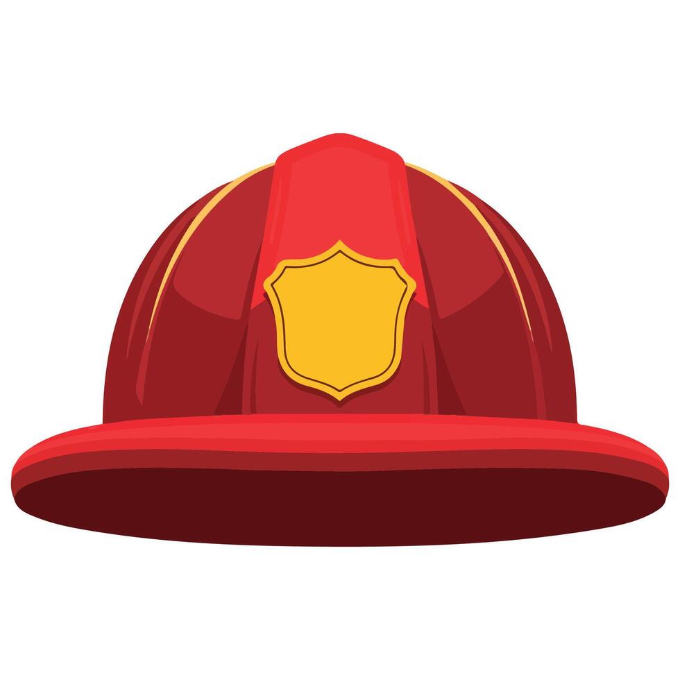 Firefighter helmet icon flat vector