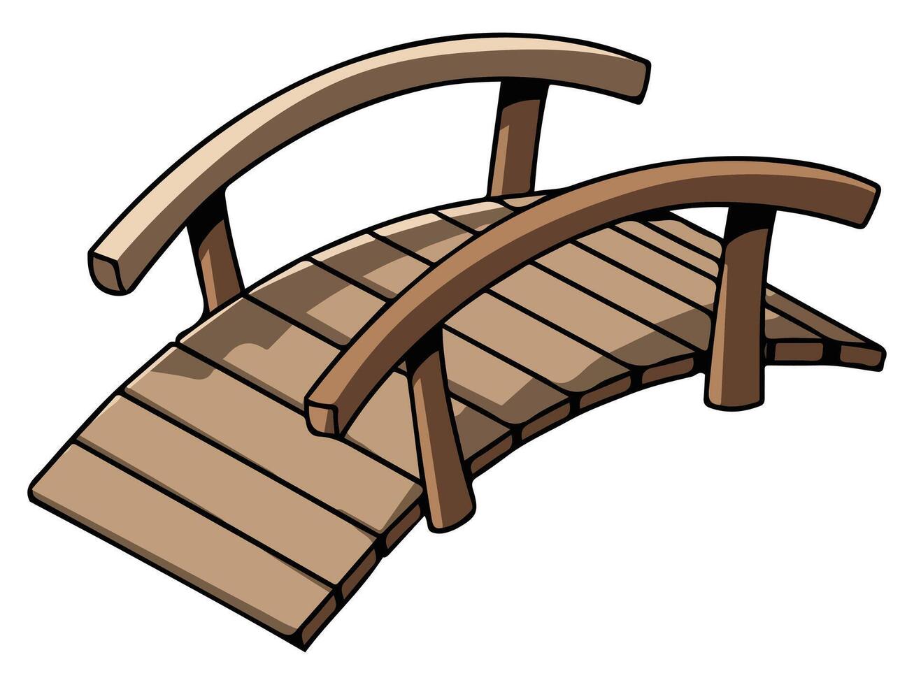 Garden bridge icon isometric vector
