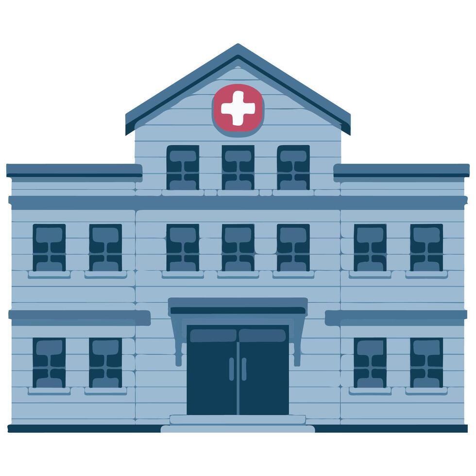 Healthcare facility icon flat design vector