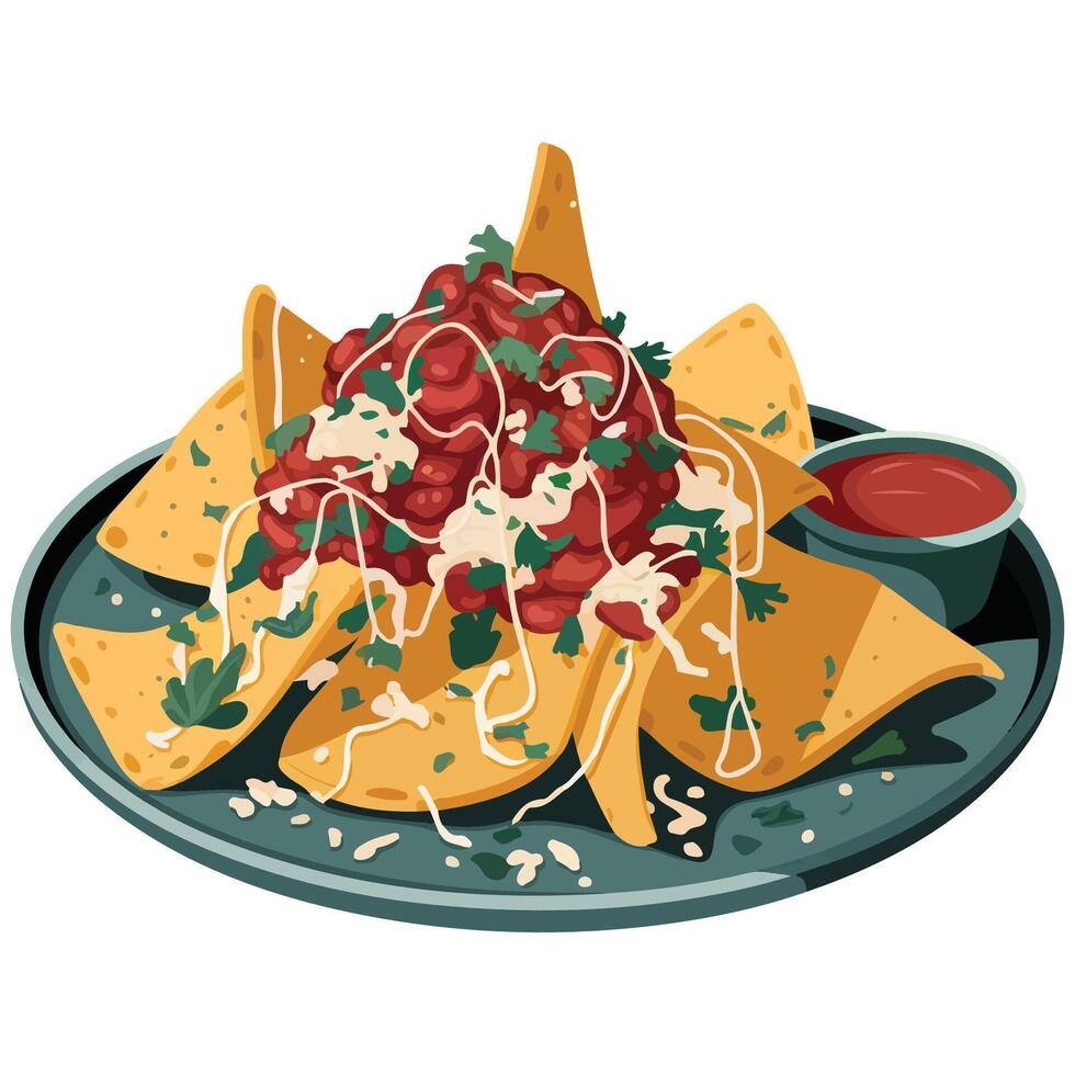 Cheesy nachos icon design vector