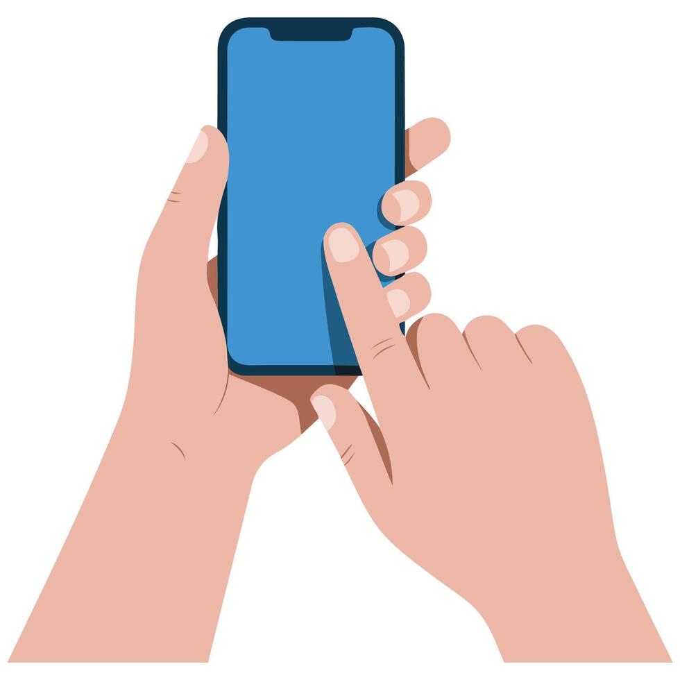 Smartphone in hand icon vector