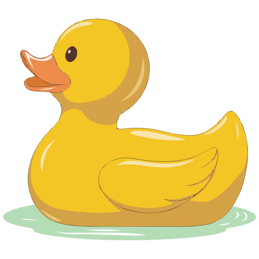 Swimming Rubber Duck Art vector