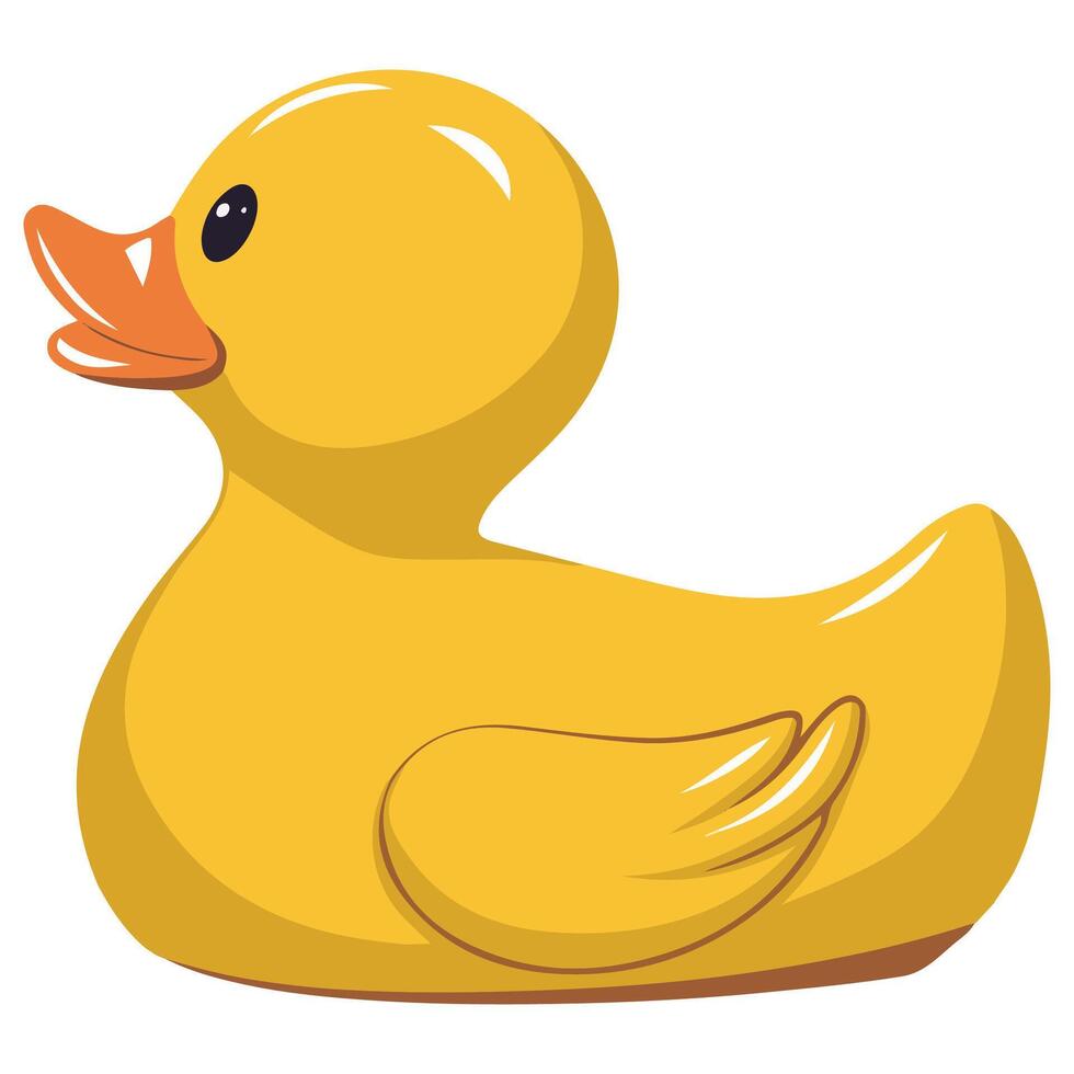 Yellow Duck Toy Illustration for Web vector