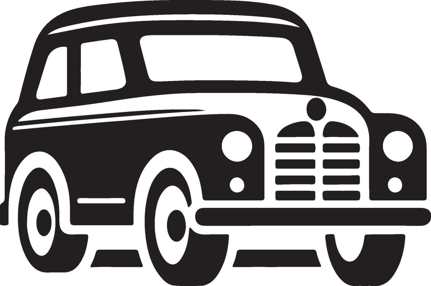 an old car icon on a white background vector