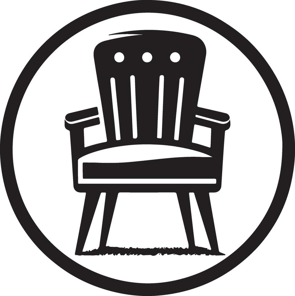 a black and white logo of a chair vector